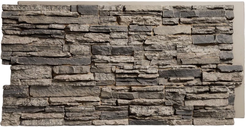 Ekena Millwork EverStone Canyon Ridge Faux Stone Panel, 45 3/4"W x 24 1/2"H x 1 1/4"D, Urban Color - Image 1